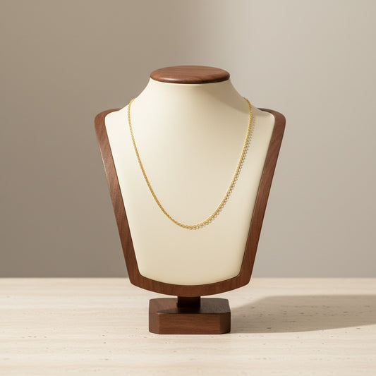 18K Gold Plated Stainless Steel Cable Necklace Chain