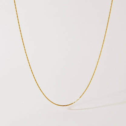 18K Gold Plated Stainless Steel Chopin Wheat Necklace Chain