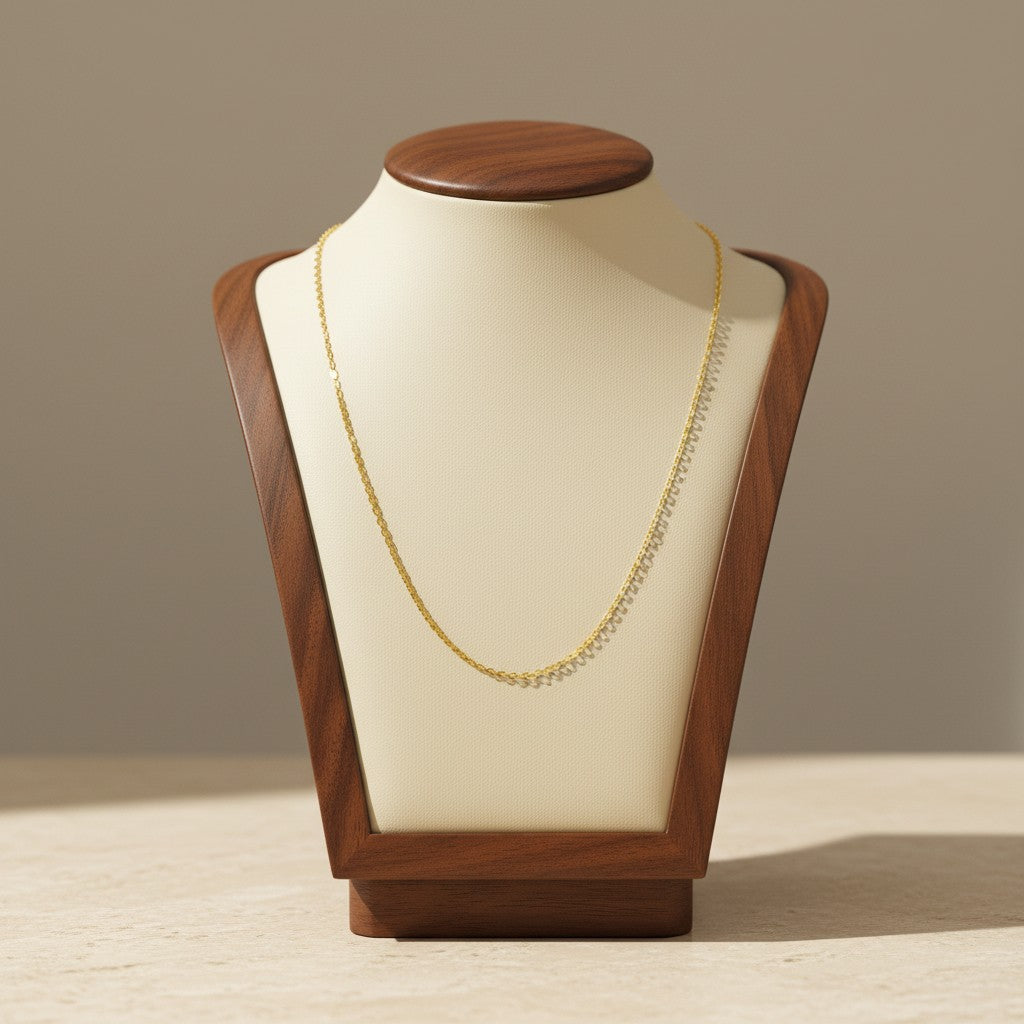 Stainless Steel Metal Fine Necklace 18K Gold Plated Minimalist Clavicle Chain