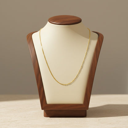 Stainless Steel Metal Fine Necklace 18K Gold Plated Minimalist Clavicle Chain
