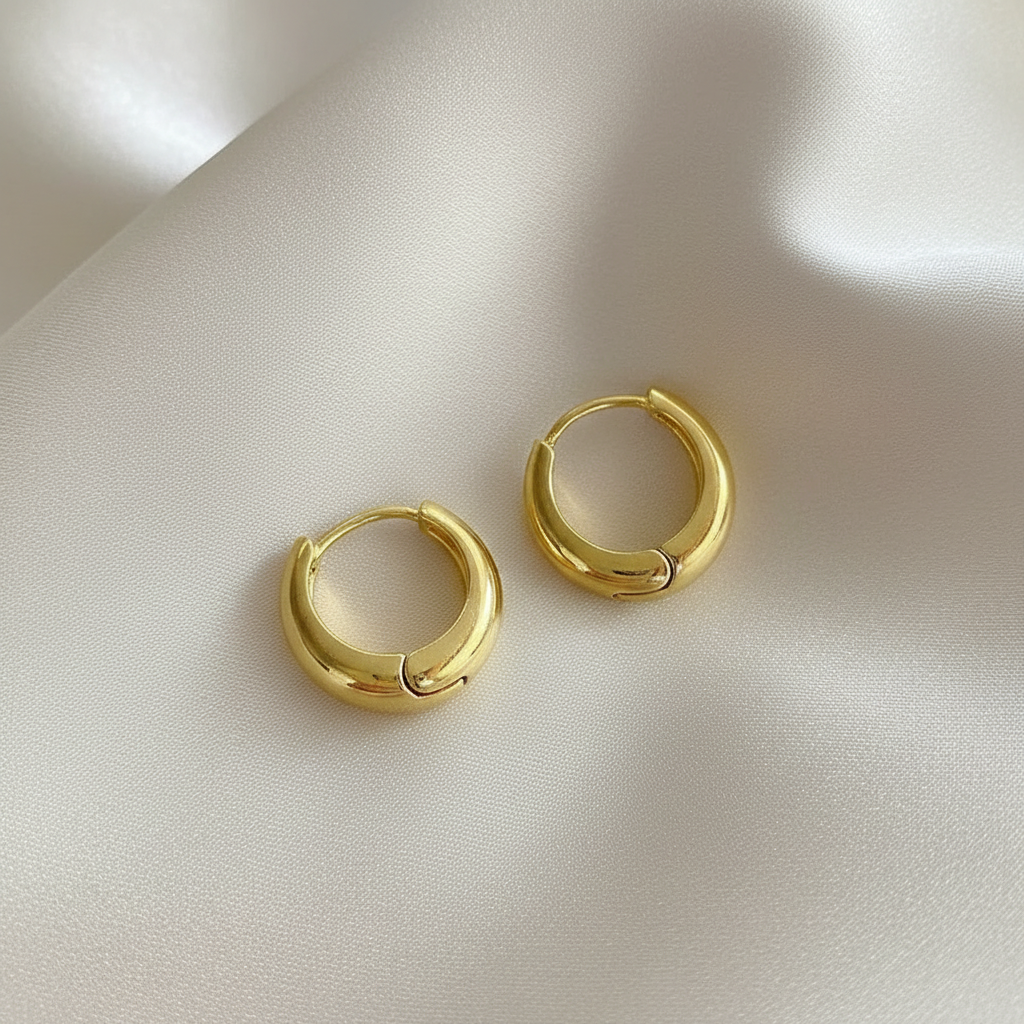 Lynn's Closet Boutique gold tone Polished Hoop Earrings