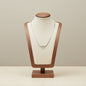 Hollow Heart Pendant Necklace Silver Tone Stainless Steel Cuban Link Chain Minimalist