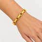 Interlocking Rectangle Geometric Bracelet - Gold