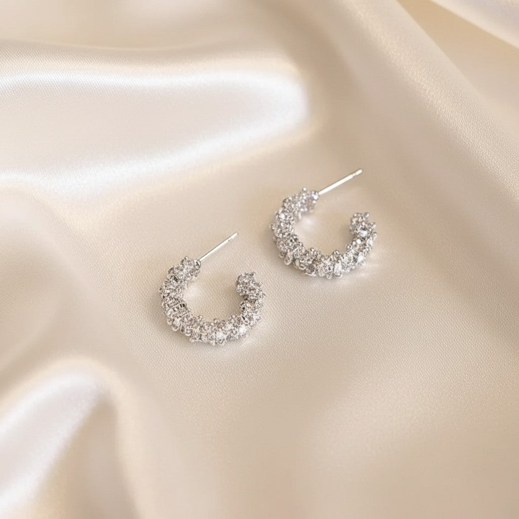 Lynn's Closet Boutique C-Shaped Crush Silver Earrings