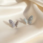 Lynn's Closet Boutique Zircon Inlaid Butterfly Earrings