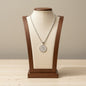 Zodiac Coin Pendant Necklace Silver Tone Stainless Steel Rope Chain Constellation
