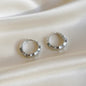 Lynn's Closet Boutique Geometric Cut Wavy Hoop Earrings