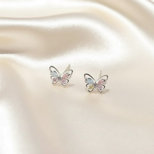 Lynn's Closet Boutique Colorful Zirconia Butterfly Studs