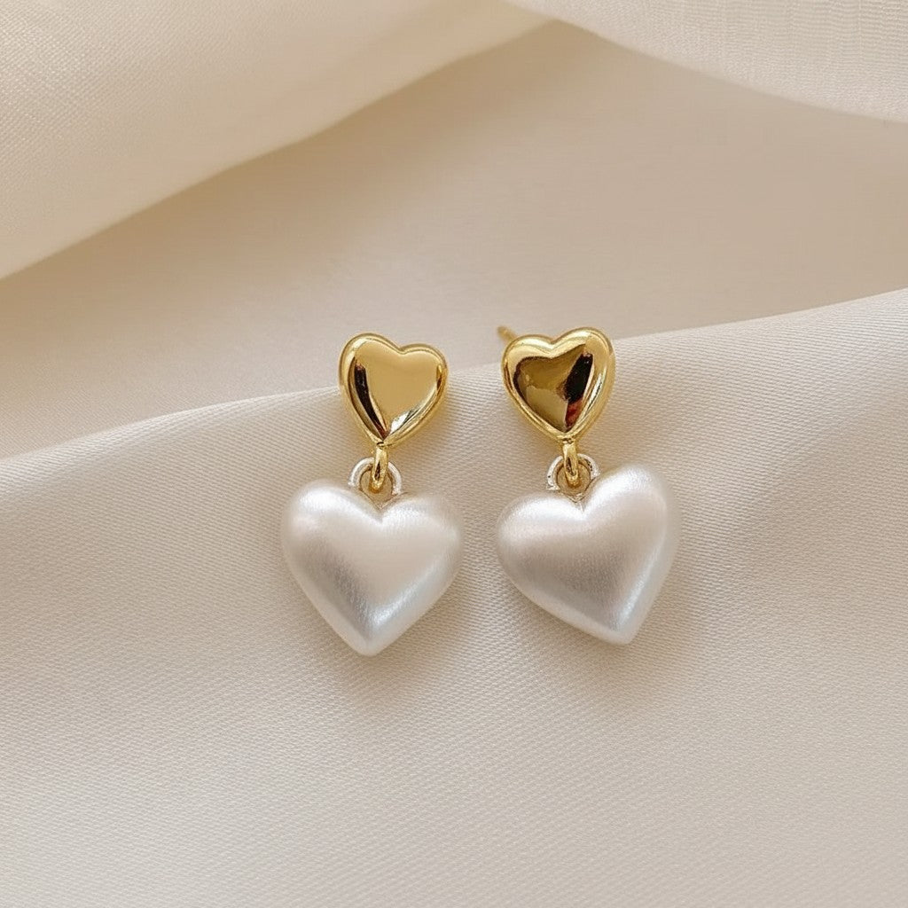 Lynn's Closet Boutique Brushed Metal Heart Earrings