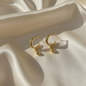 Lynn's Closet Boutique gold tone Waterdrop C-Hoop Earrings