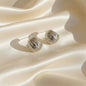 Lynn's Closet Boutique gold tone Hammered C-Hoop Earrings