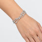 Three Layer Snake Bead Chain Bracelet - Silver