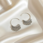 Lynn's Closet Boutique Tassel Crescent Hoop Earrings