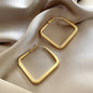 Lynn's Closet Boutique Matte Square Large Hoop Earrings