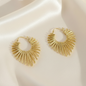 Lynn's Closet Boutique Radial Sunburst Hoop Earrings