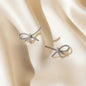 Lynn's Closet Boutique Ins-Style Full Zirconia Bow Studs