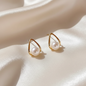 Lynn's Closet Boutique Triangle Pearl Studs