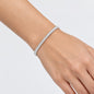 Silver Zirconia Chain Bracelet