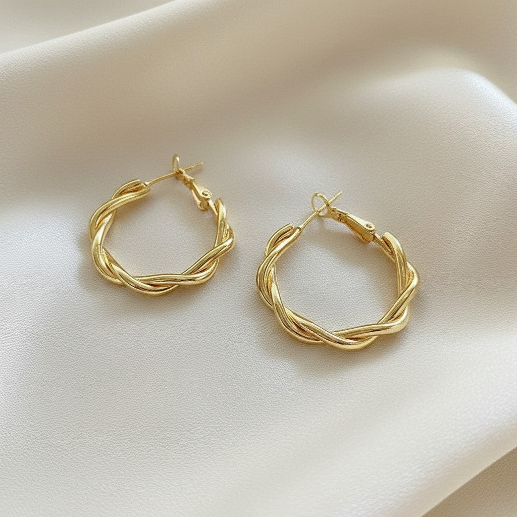 Lynn's Closet Boutique Twisted Rope Hoop Earrings