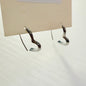 Alloy Open Heart Shaped Earrings With 925 Sterling Silver Post