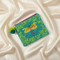 Yellow Green Dragon Fly Beaded Coin Pouch