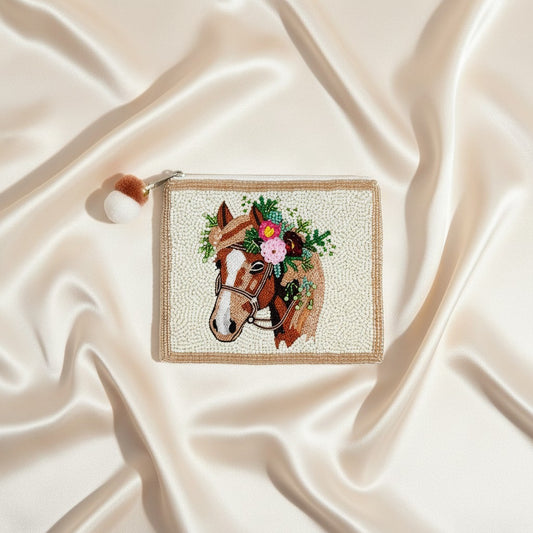 Horse Beaded Pouch