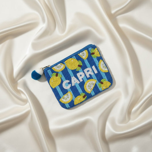 Capri Beaded Coin Pouch