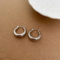 Geometric Metal Chunky U-Shape Earrings With 925 Sterling Silver Earring Post