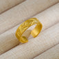18K Gold Plated Stainless Steel Evil Eye Adjustable Ring