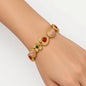 Baroque Cameo Portrait Heart Bracelet Gold Tone Copper - Gold
