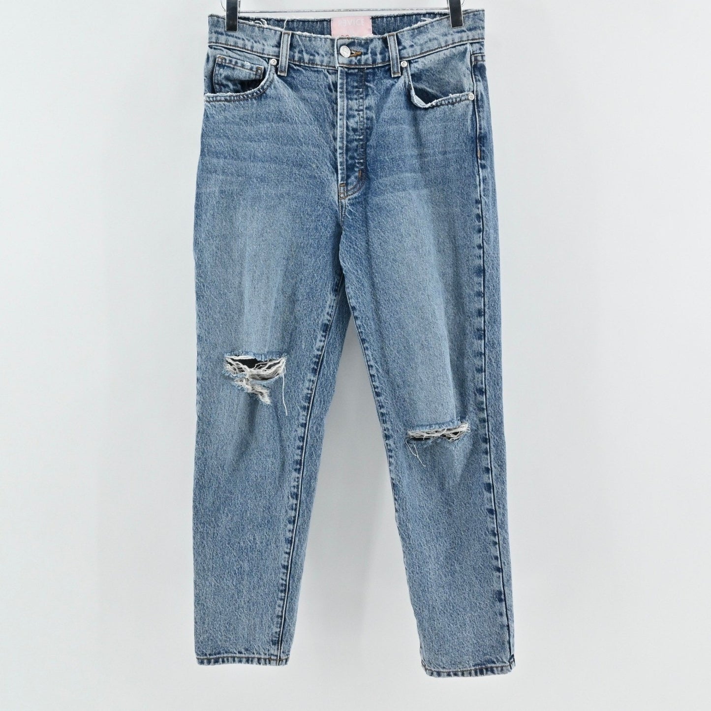 REVICE Womens Button Fly Jeans Size 29 Distressed Denim Festival High Rise Retro