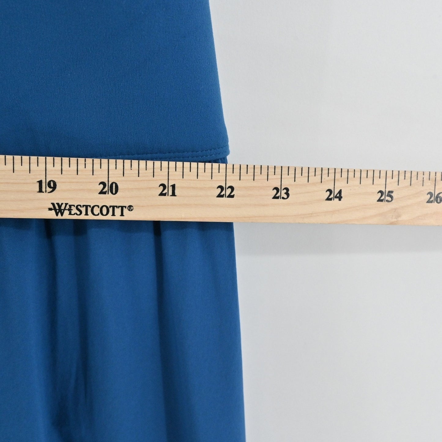 Athleta Elation Hybrid Midi Dress Size 2X Blue Spaghetti Strap Pocket Athleisure