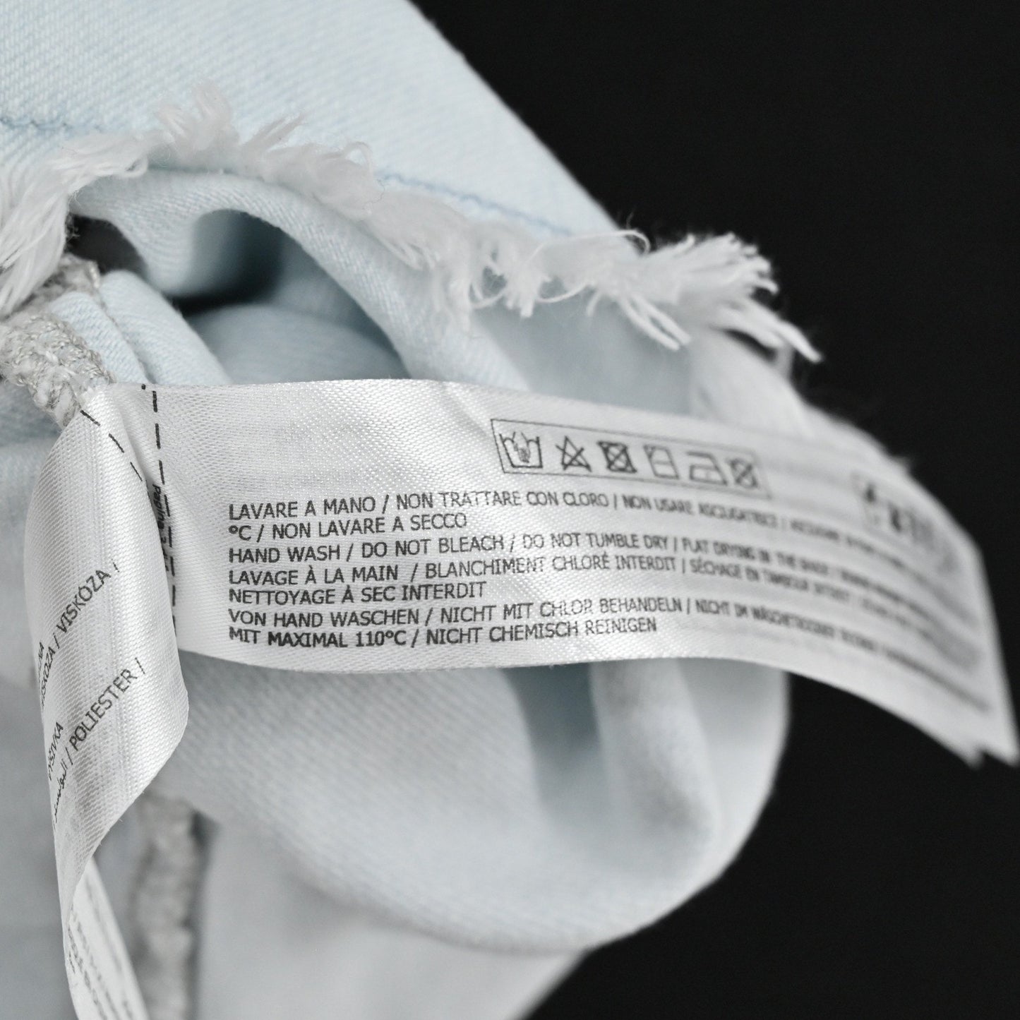 Twinset Actitude Denim Dress Frayed Sleeves Size S Blue Babydoll Ruffle Casual