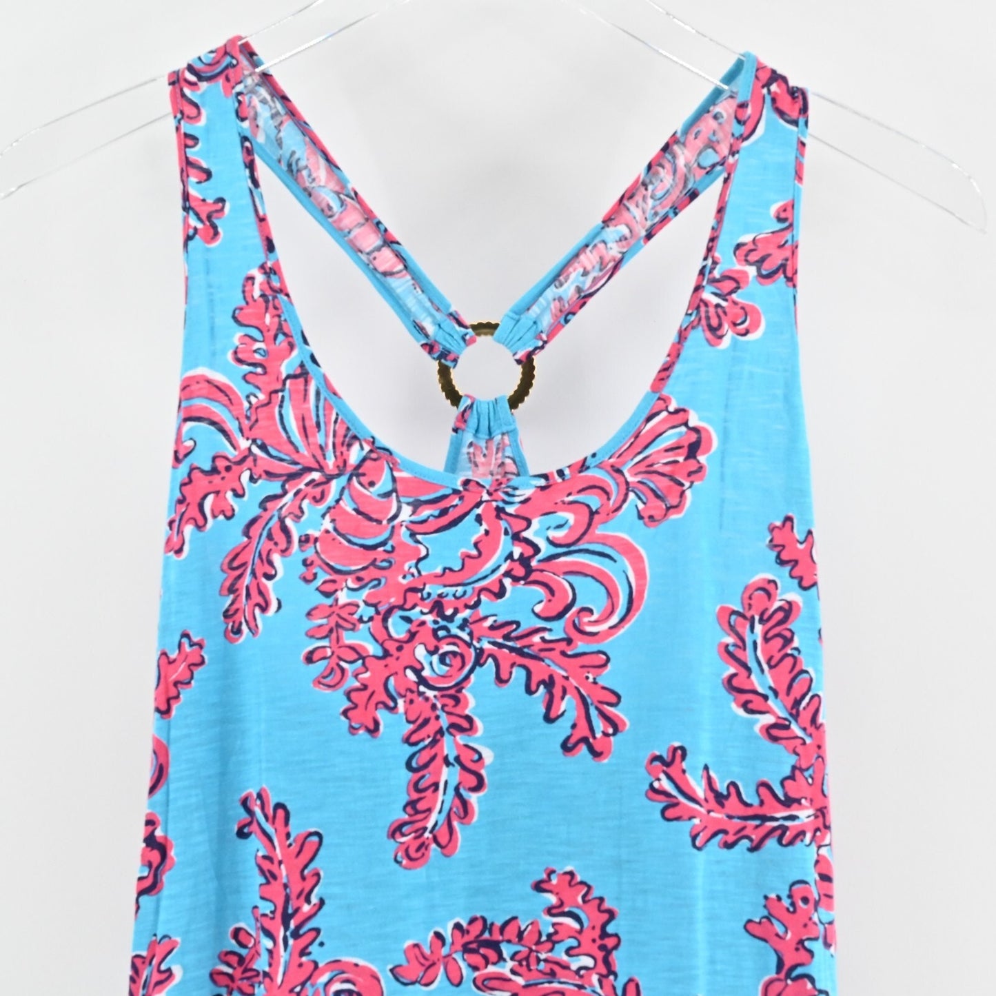 LILLY PULITZER Dress Size S Shore Searulean Blue Rhode Island Reef Sleeveless