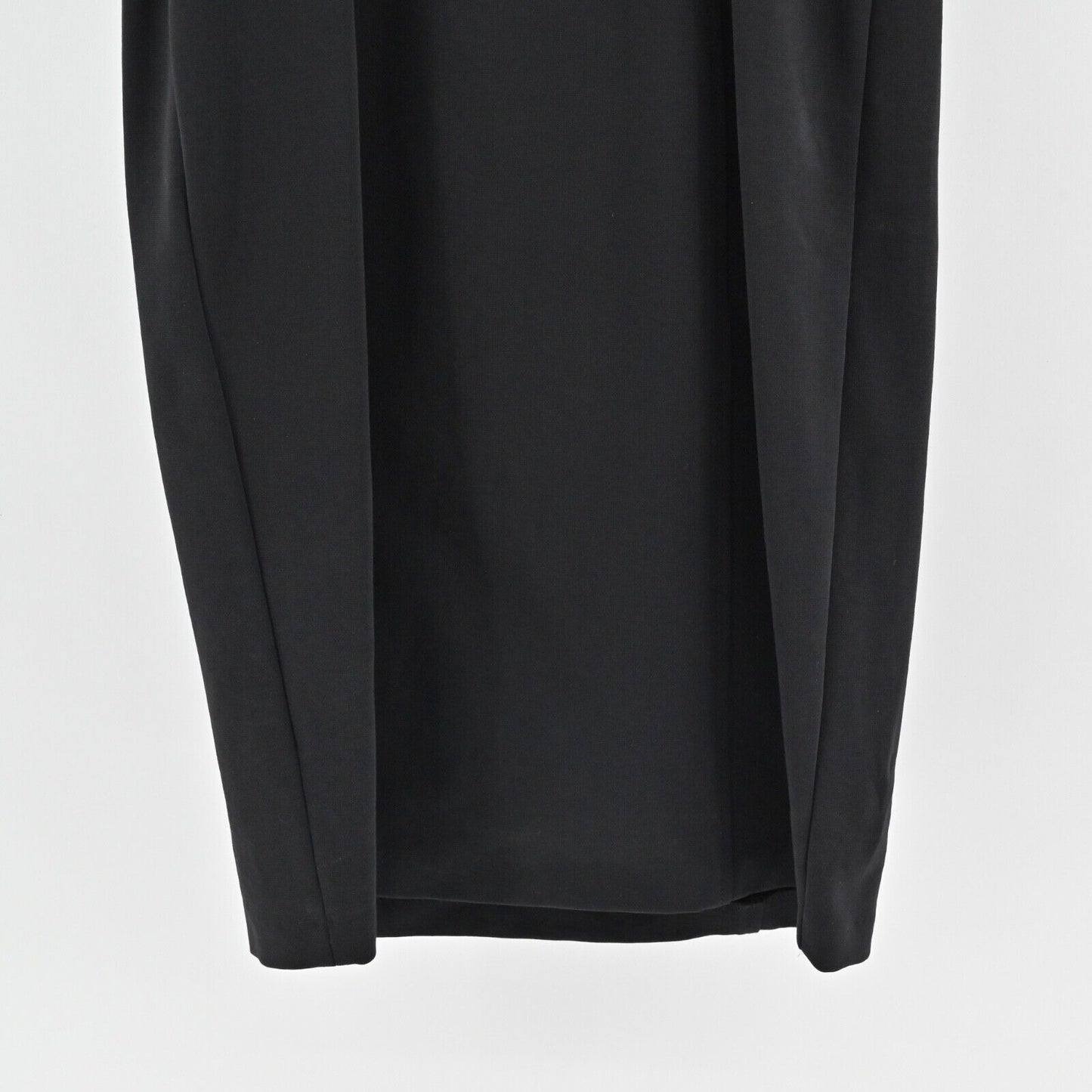 Vtg DIANE VON FURSTENBERG Dress Size S Black Cotton VNeck Bodycon Sheath USA Y2k