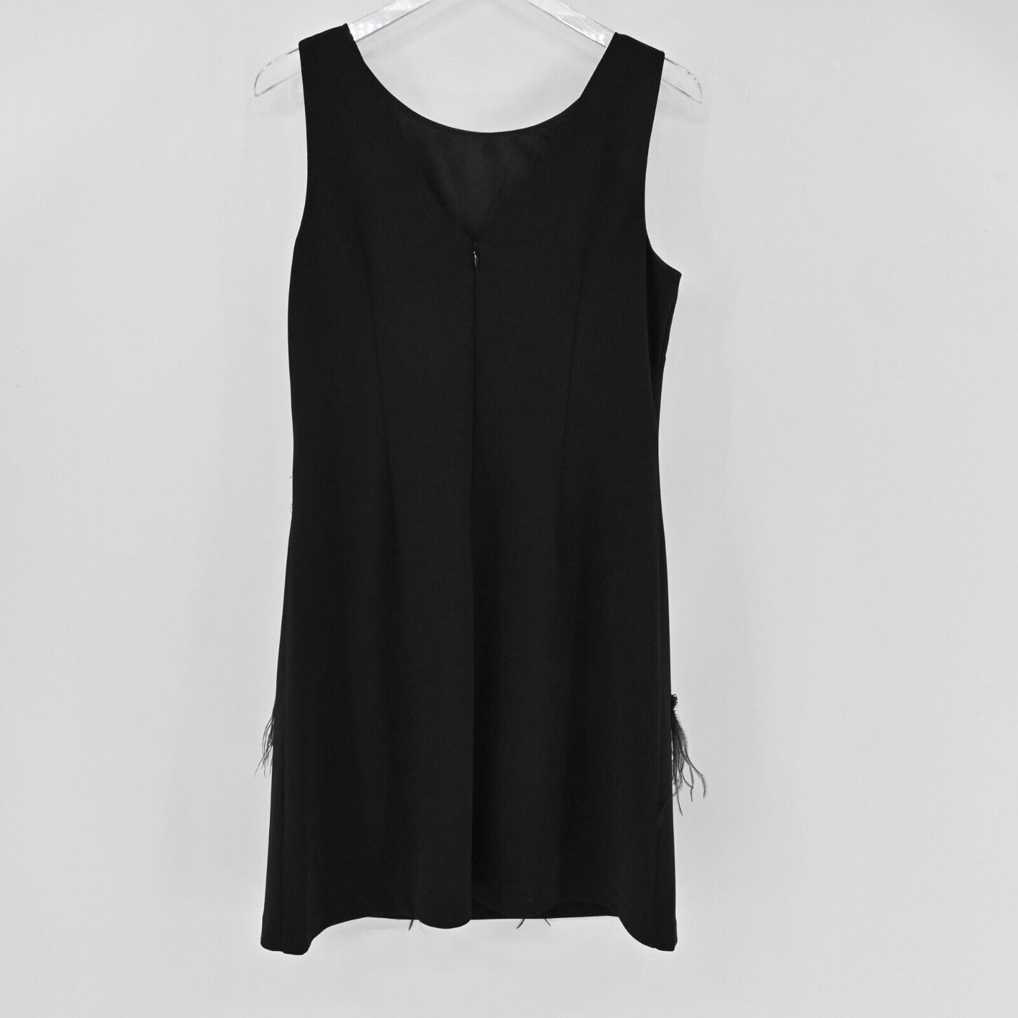 HARPER ROSE Dress Womens Sz 12 Sleeveless Black Jewel Embellished Feather Shift