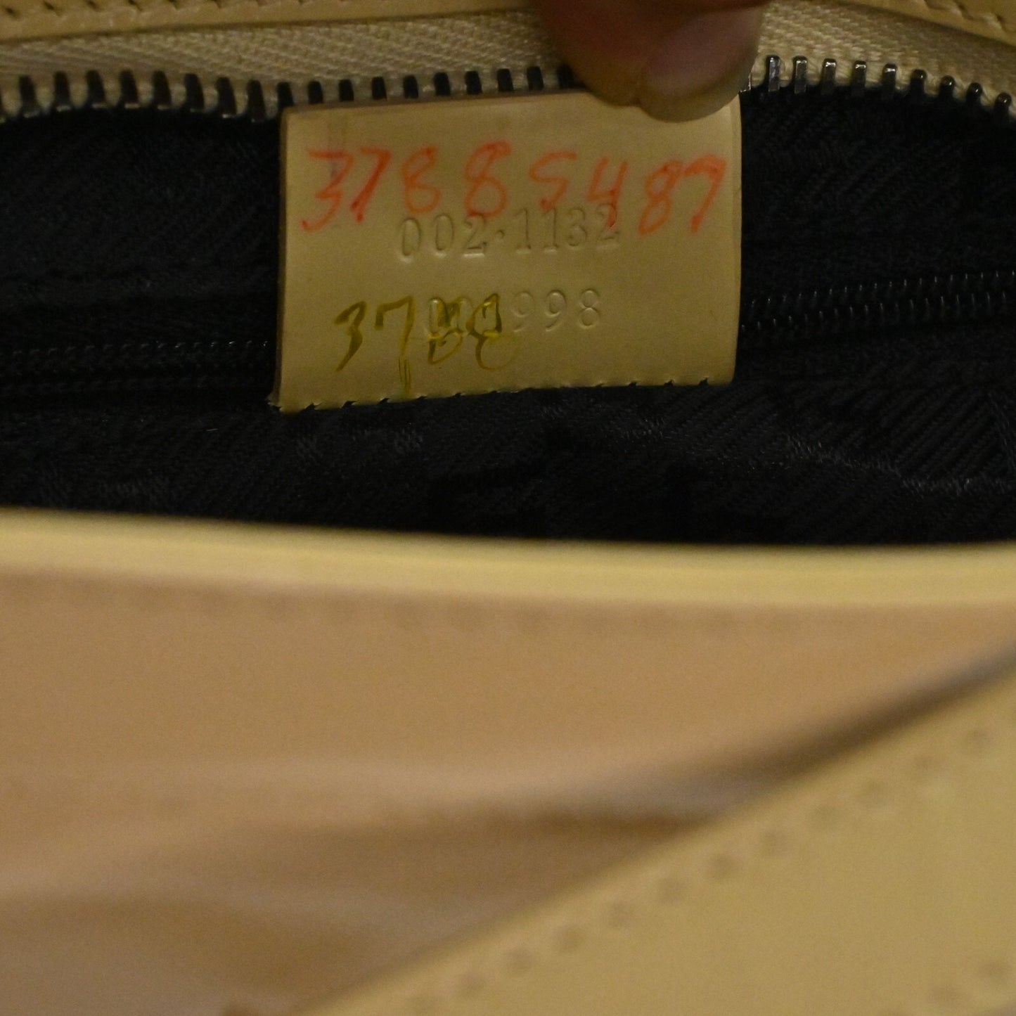 GUCCI Bag Jackie Beige Patent Leather Double Handle Classic Shoulder Tote Bag