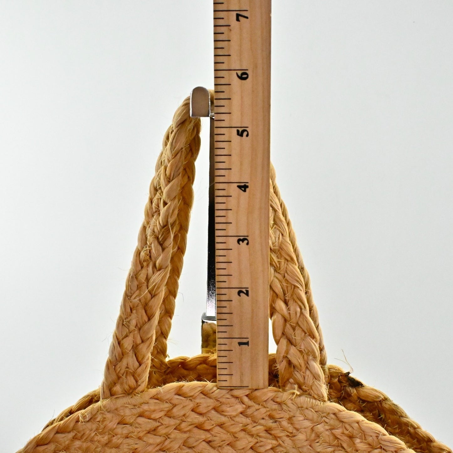 Shiraleah Natural Woven Jute Bag Pink Escape Vacation Beach Casual Circle Tote