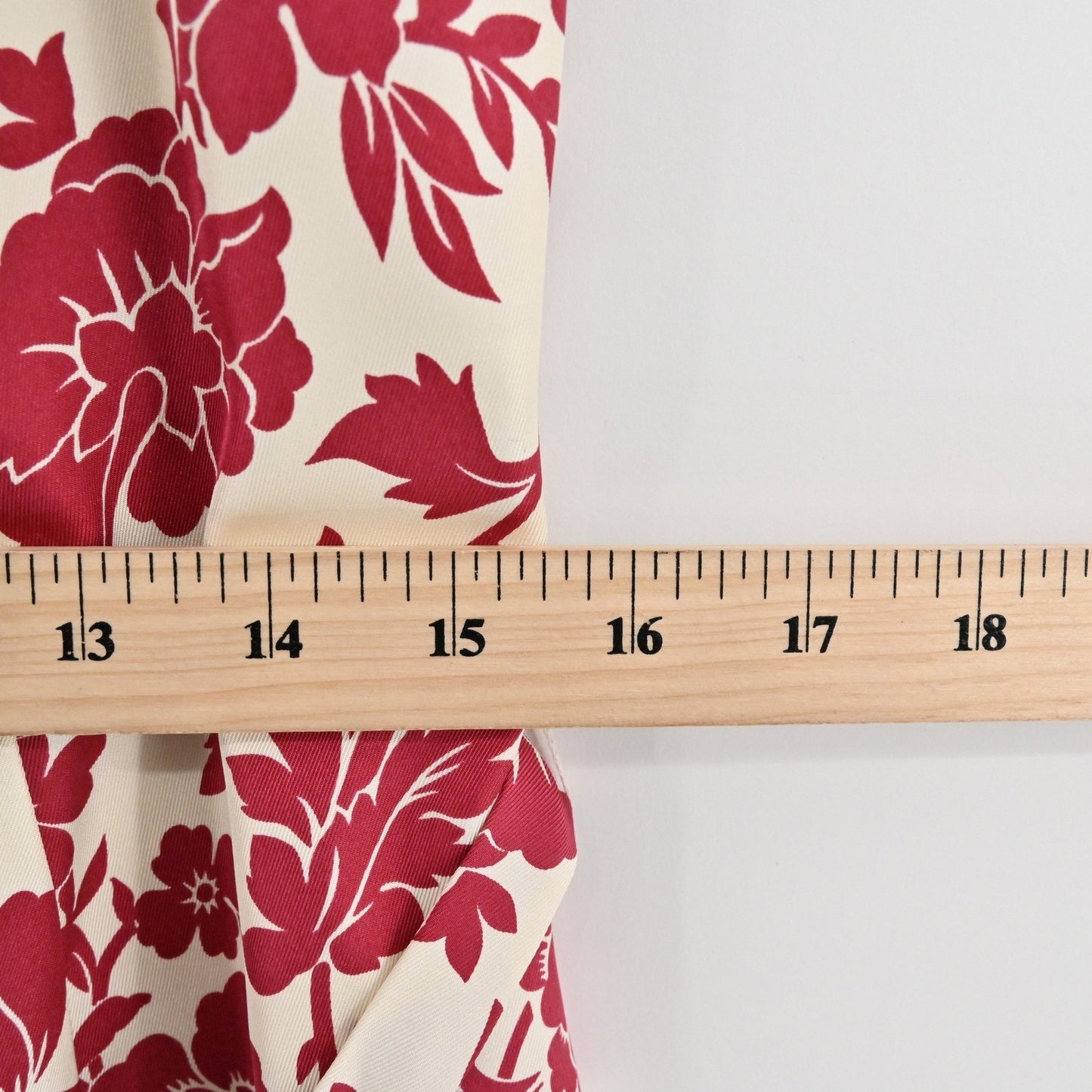 Vtg Ann Taylor Silk Floral Dress Size 6 Sleeveless Red Romantic Garden Party