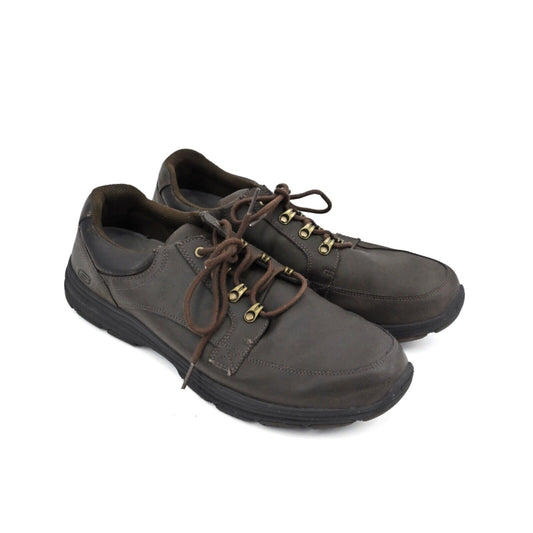 SKECHERS Sneakers Mens Size 13 Brown Classic Fit Air Cool Memory Foam Leather