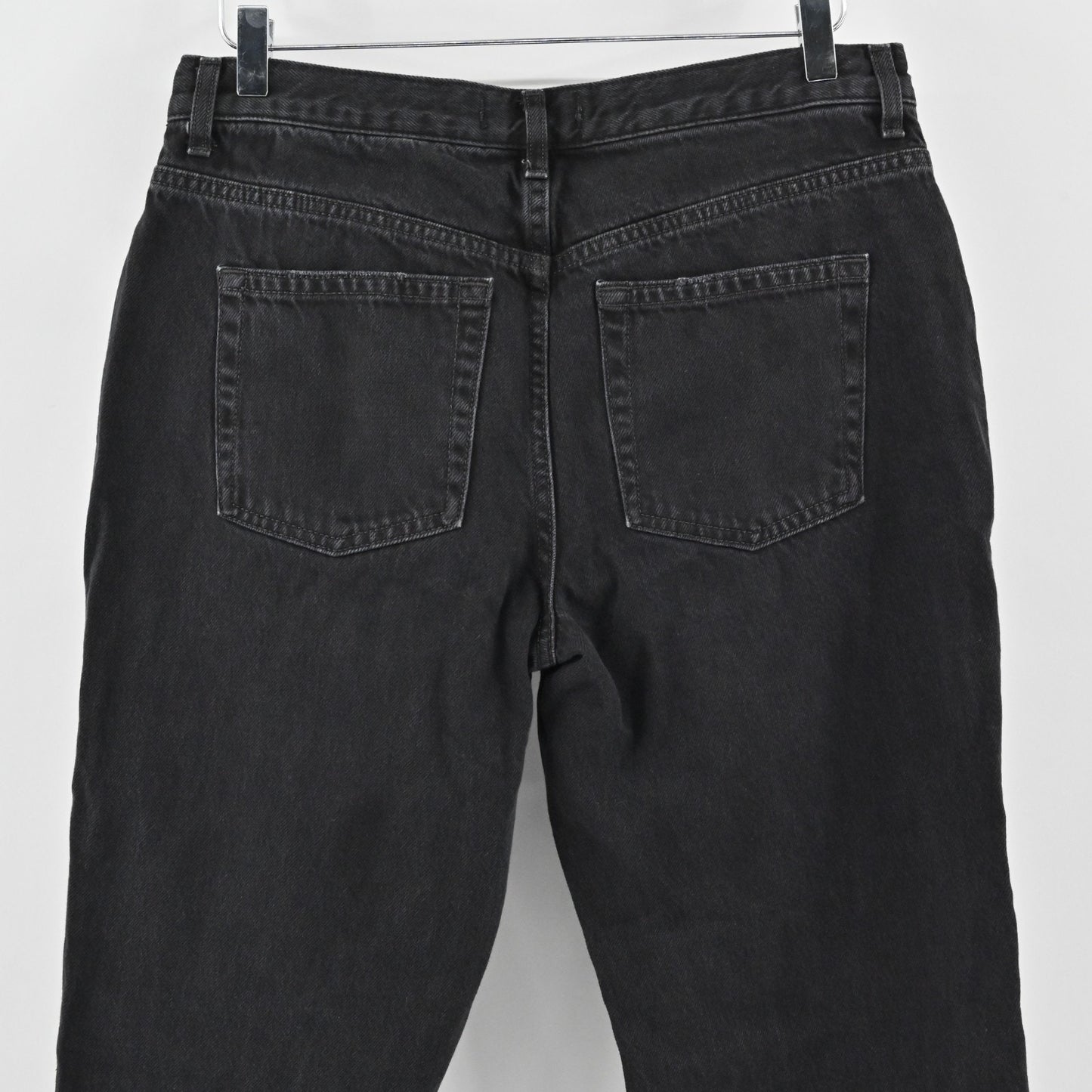 Free People Womens Maggie Mid Rise Straight Leg Jeans Size 30 Black We The Free