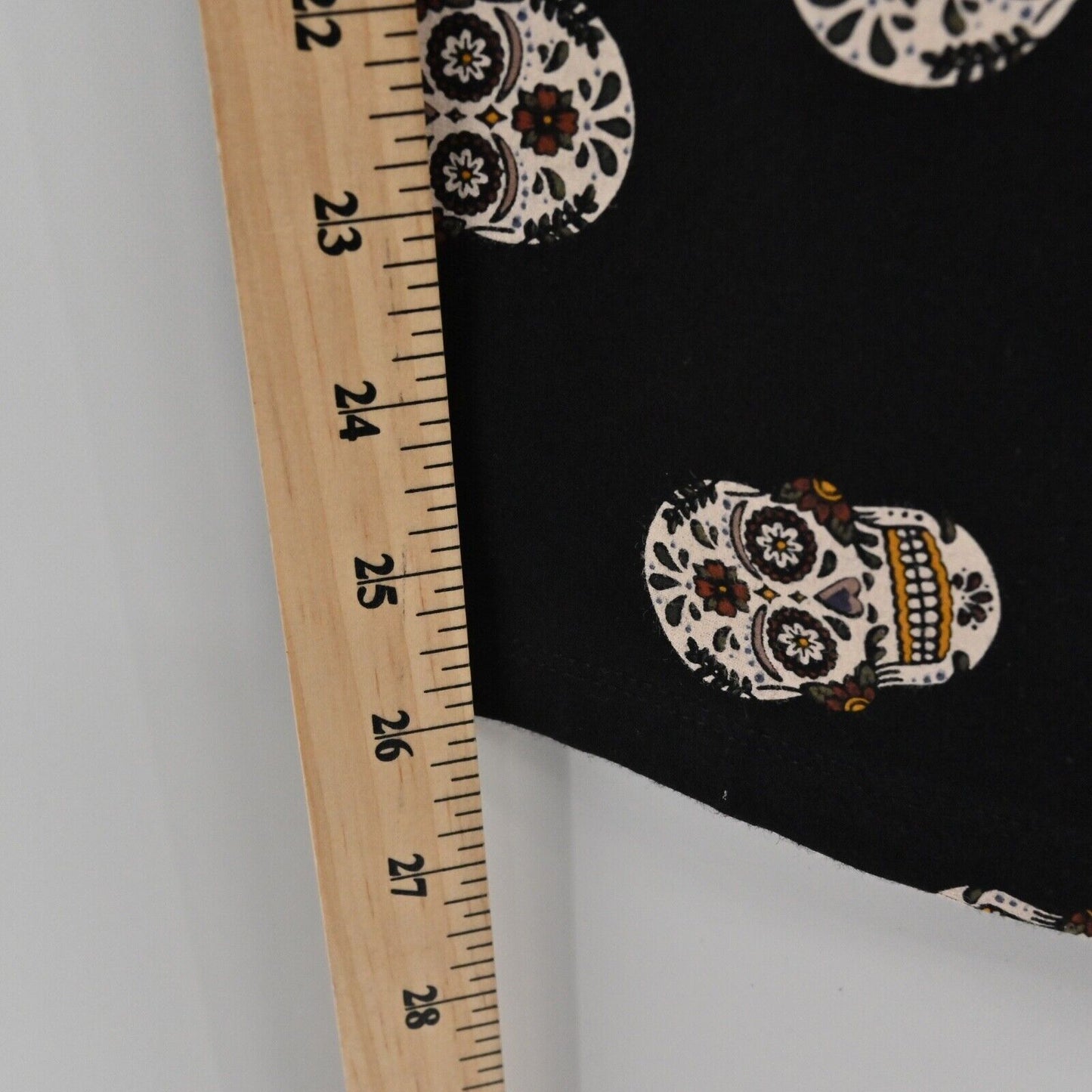 TORRID Skirt Womens Sz 4X Black Sugar Skull Print Jersey Knit Cotton Blend Mini