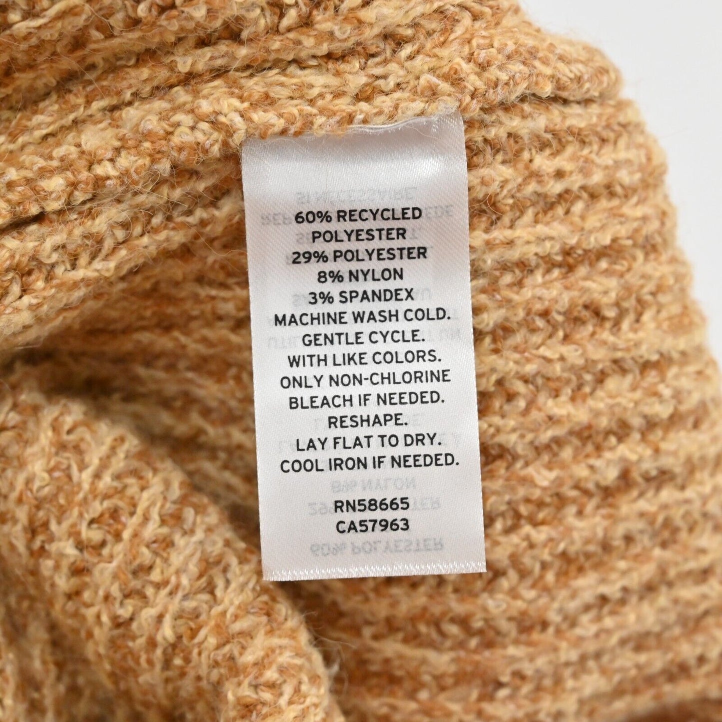 BP Nordstrom Sweater Womens Sz XL Tan Boulder Plaited Stitch Recycled Blend NEW