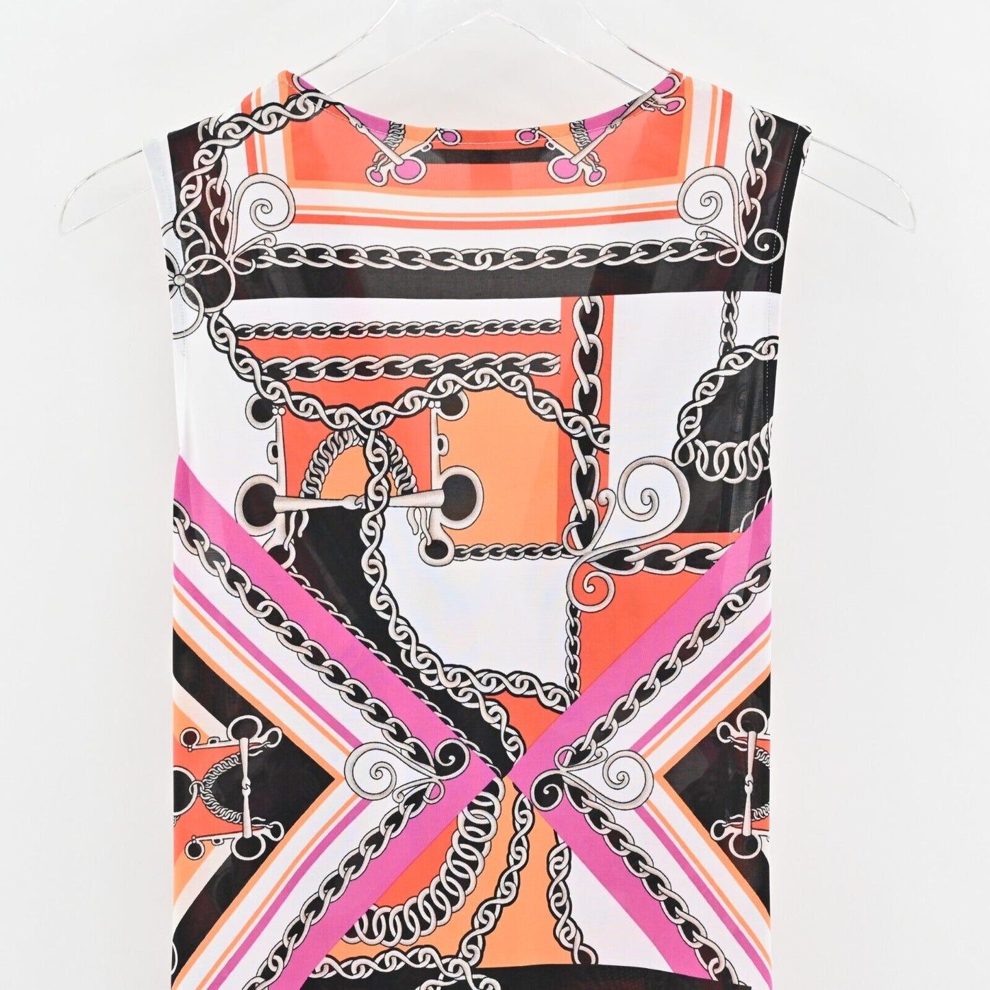 BOSTON PROPER Dress Size S Mediterranean Scarf Clementine Multicolor Knot Maxi