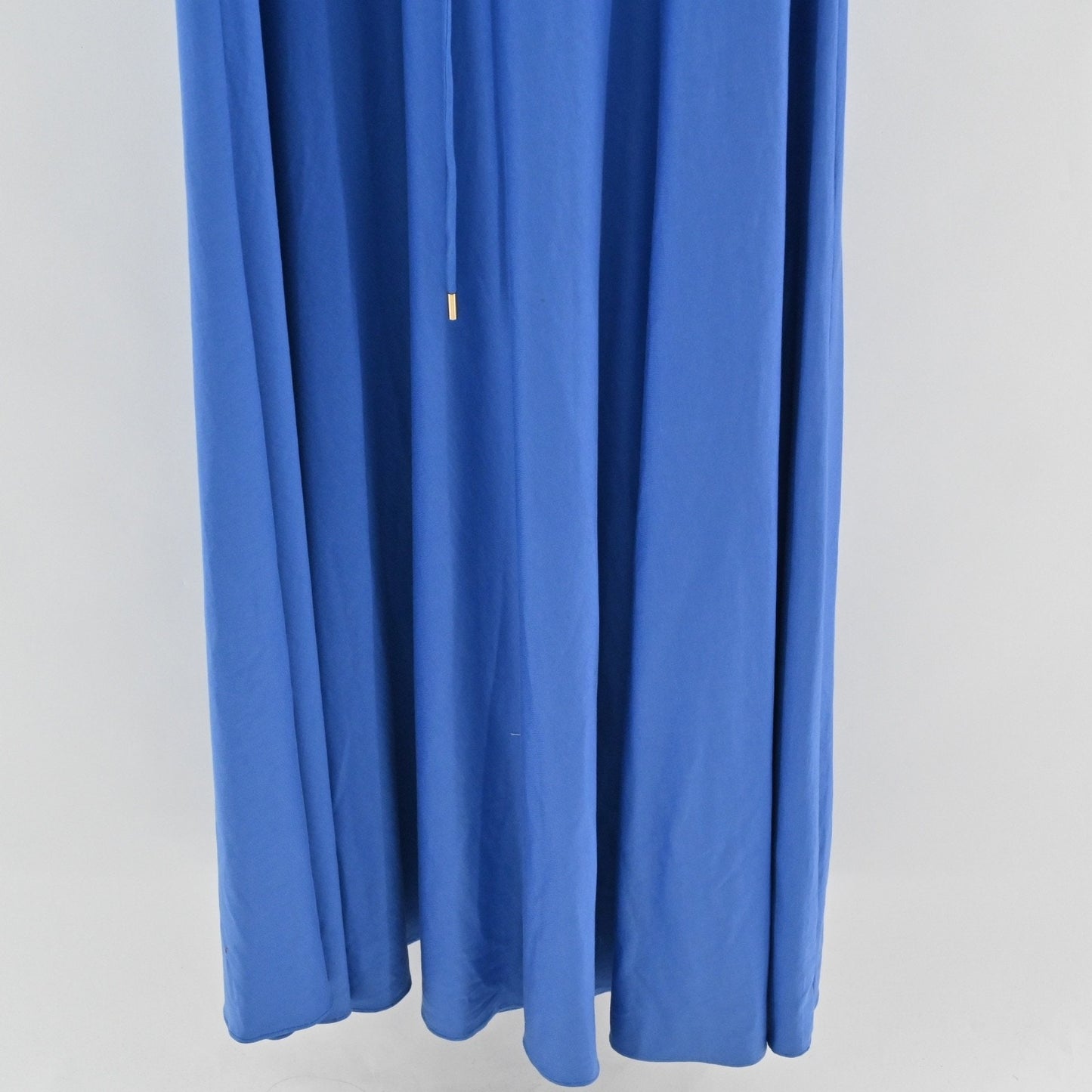 DIANE VON FURSTENBERG Tadd Maxi Dress Sz 6 Blue Silk Cotton Sleeveless Cowl Neck