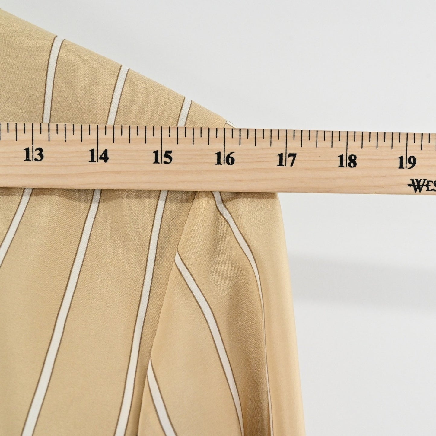 Linda Allard Ellen Tracy Womens Silk Blazer Size 2 Striped Tan Long Line Career