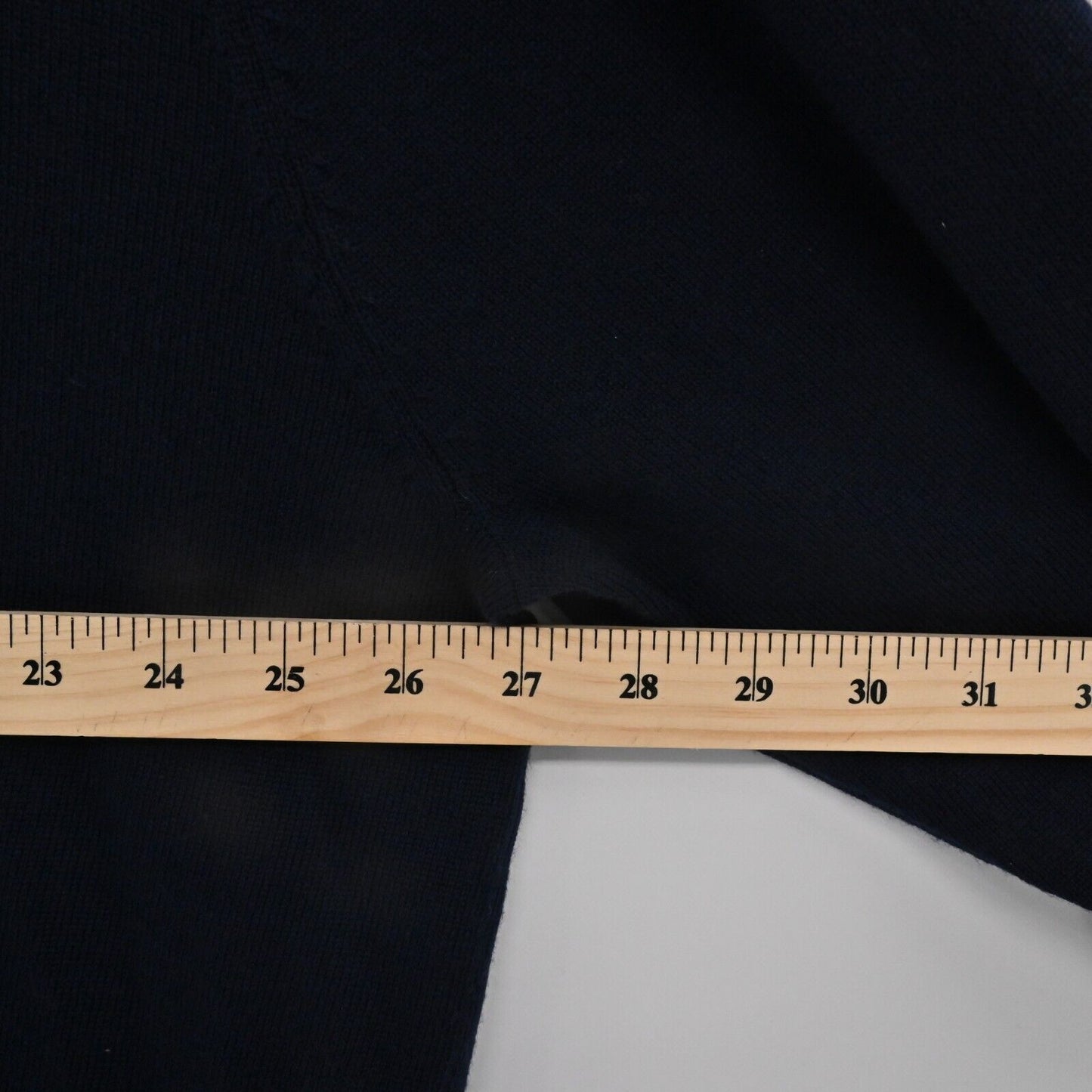 HART SCHAFFNER MARX Sweater Mens Sz 2XB Navy Blue Merino Wool Lightweight VNeck