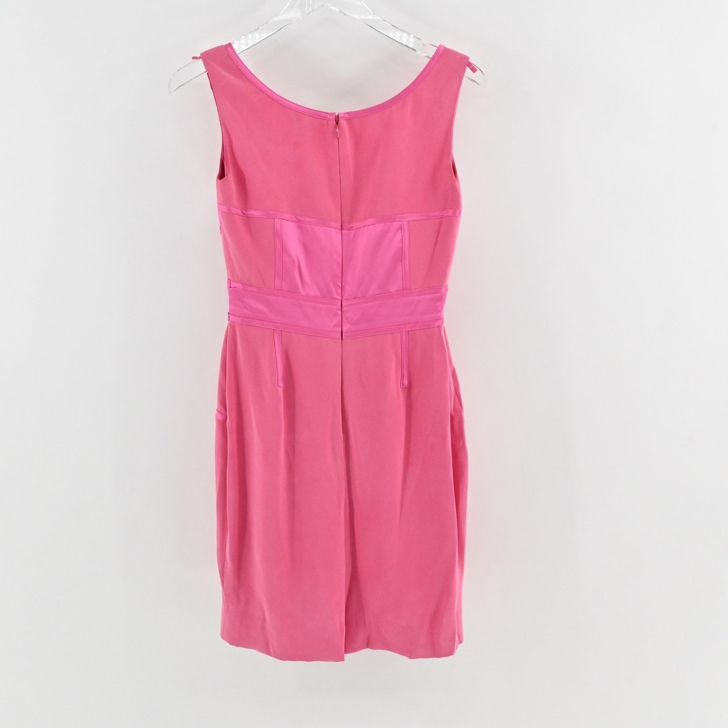 Aysha Pink Silk Dress Size 2 Retro Romantic Feminine Sleeveless Cocktail Party