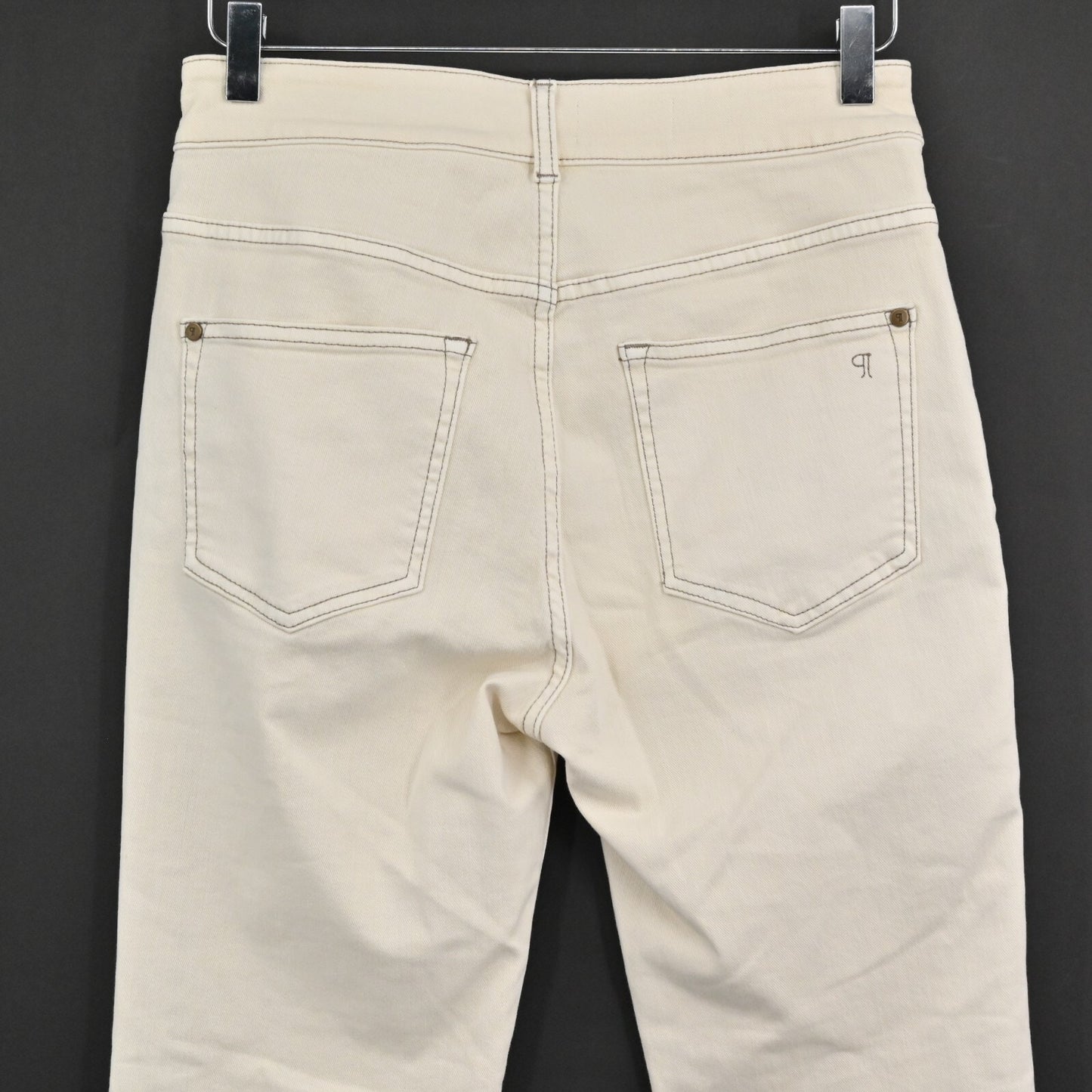 ANTHROPOLOGIE Jeans Womens Size 27 Pilcro The Icon Flare High Rise Ivory Denim