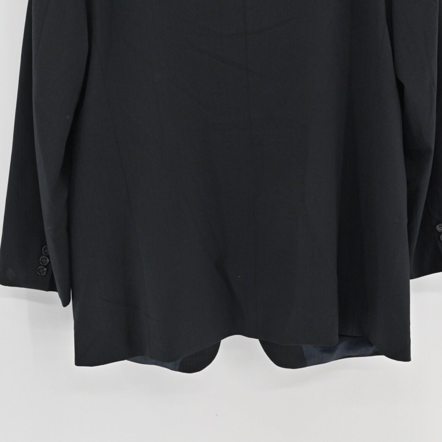 VTG 00s HUGO BOSS Mens Size 46 Blazer Black Pinstripe Single Breasted Wool Blend